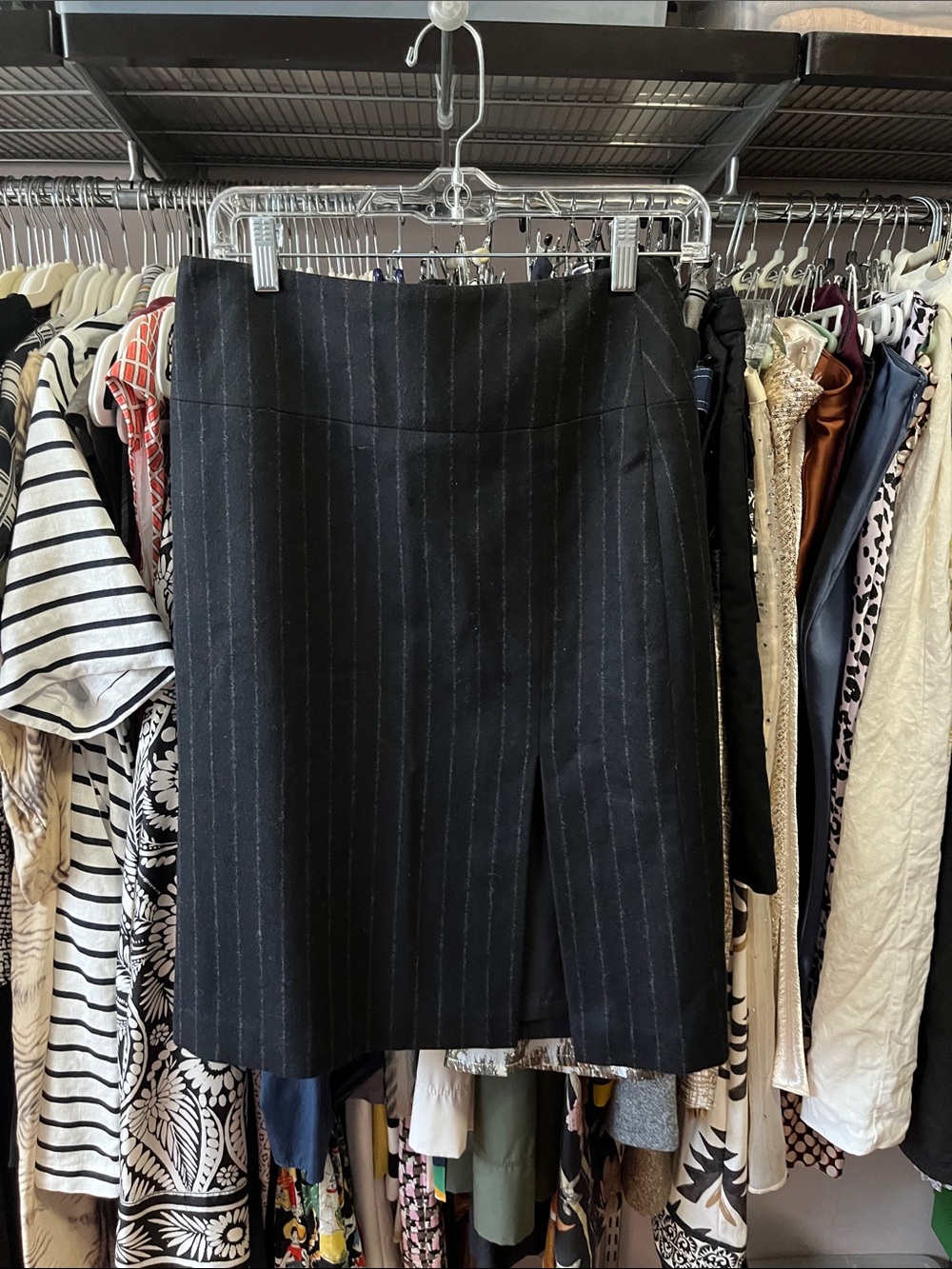BANANA FLANNEL WOOL PENCIL SKIRT SZ 0